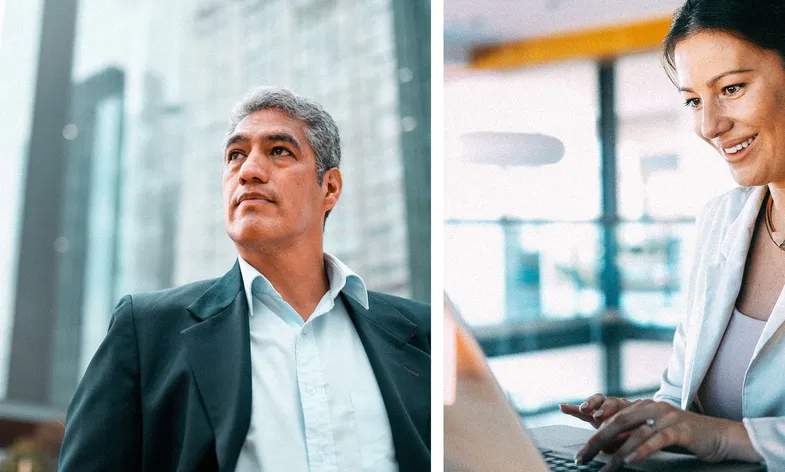A Man And Woman Who Are Focused On Growing Their Firms